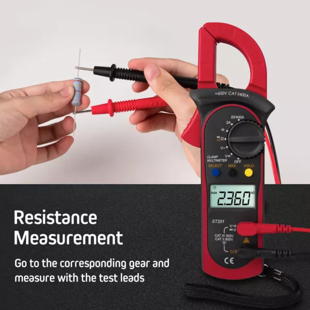 Aneng St201 Professional Digital 1999 Count Clamp Multimeter