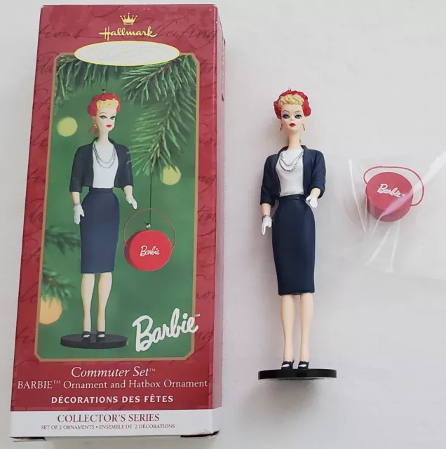 New Hallmark Keepsake - Barbie Commuter Set Includes Red Hat Box (2000)