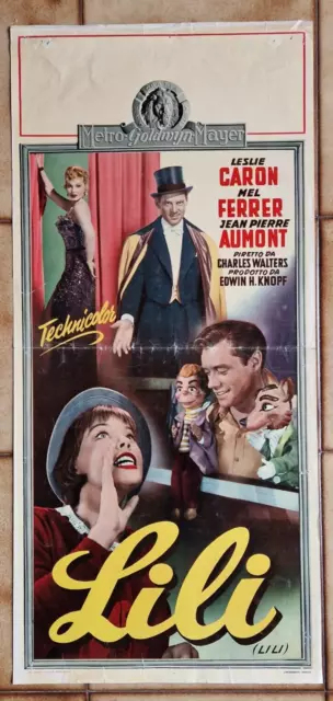 Lili Leslie Caron Mel Ferrer Walters  Italian Movie Poster First Release 1953