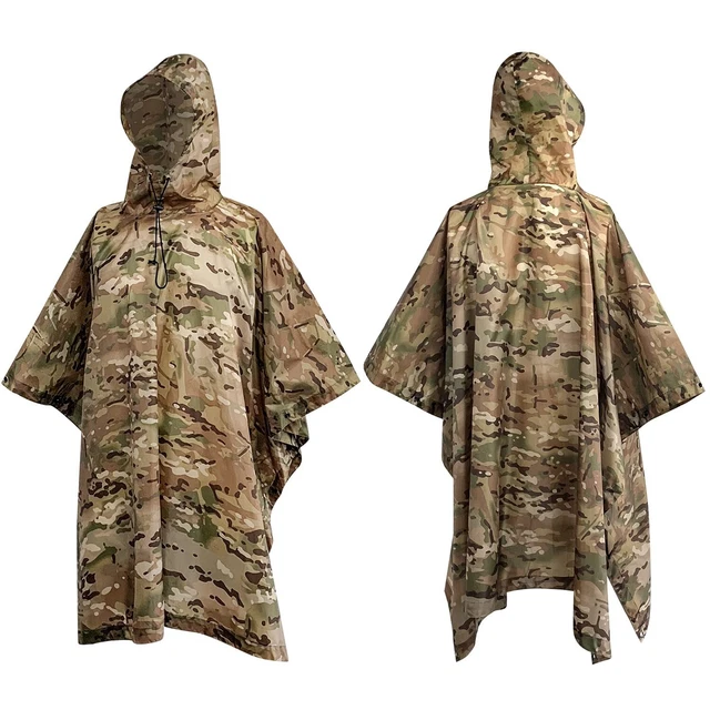WINWAY Military Style Poncho Multi Use Rip-Stop Camouflage Raincoat Cp WINWAY Military Style Poncho Multi Use Rip-Stop Camouflage Raincoat Cp