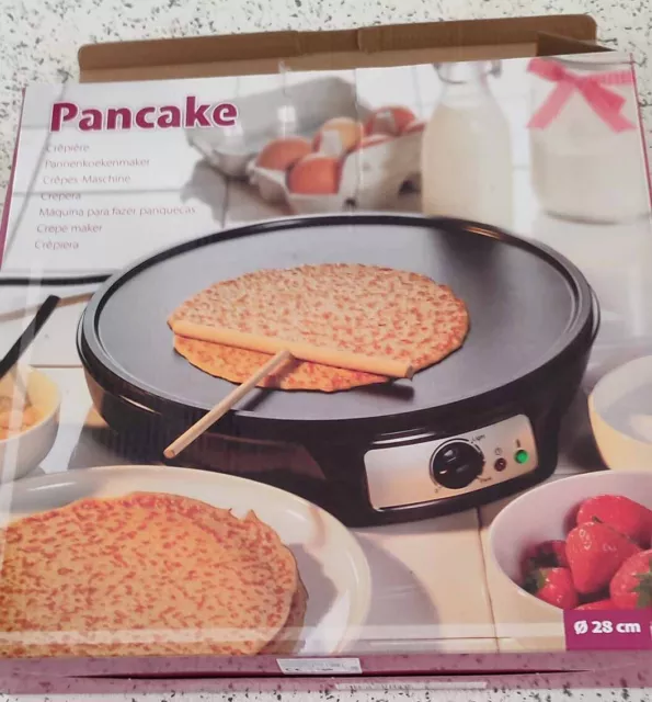 CREPIERA ELETTRICA BAR Crepes Pancake Piastra Antiaderente Con Accessori  Dolci EUR 39,90 - PicClick IT
