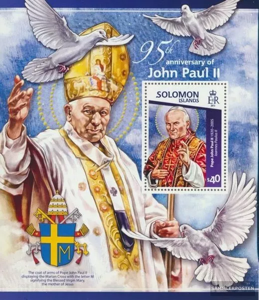 Salomoninseln Block 391 (kompl. Ausg.) postfrisch 2015 Johannes Paul II