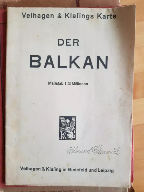 Der Balkan Velhagen&Klasings Karte