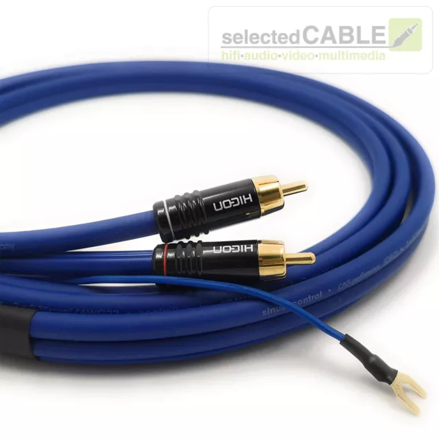 Selected Cable 1m NF Phonokabel SOMMER CABLE Sinus 2x 0,35mm² + 1x Masse SC81-K3