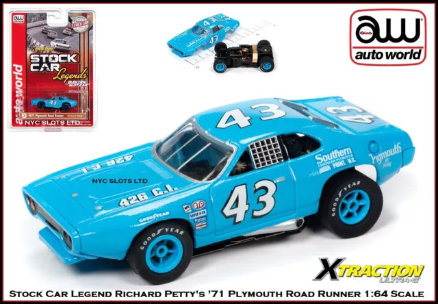 Auto World Stock Car Legend Richard Petty Plymouth Road Runner Fits AW SC355