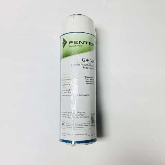 Cartucho de filtro Pentair GAC-10 reducción efectiva del sabor, el olor y el cloro
