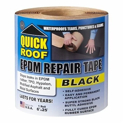 Cinta negra EPDM 6"x25' -BEPDM625