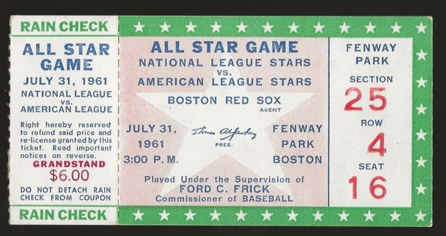 Balle De Baseball All Star Game 1999 – Boston Red Sox – Scellée – Fenway Park
