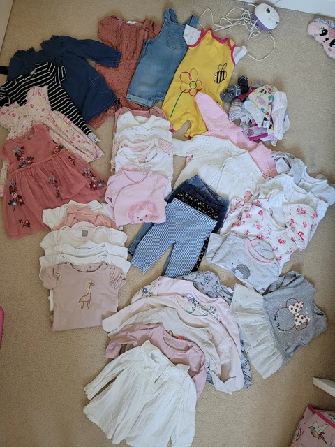 Bundle of Baby girls clothes 3-6 months joblot over 40 items