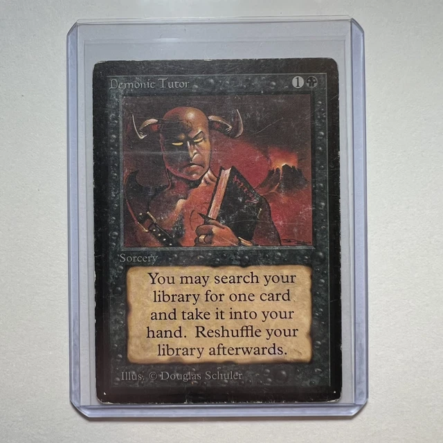 Demonic Tutor Beta MTG Magic The Gathering Demonic Tutor Beta MTG Magic The Gathering