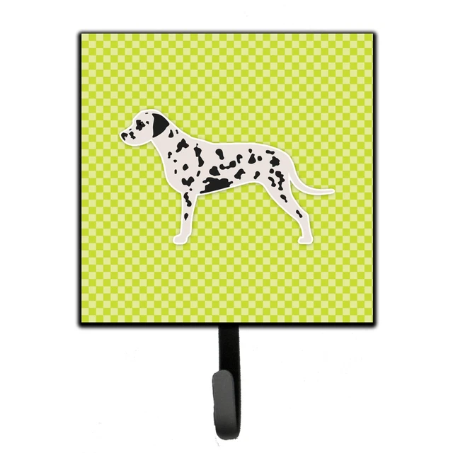 "Caroline's Treasures Dalmatian Checkerboard Green Leash or Key Holder BB3783...