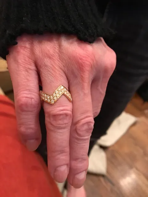 Anita Ko 18K Diamond Zig Zag Ring