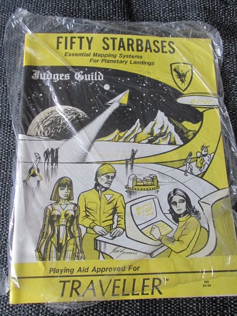 Jg Traveller Fifty Starbases 480 Rpg Judges Guild Role Play Game Book New Sci Fi