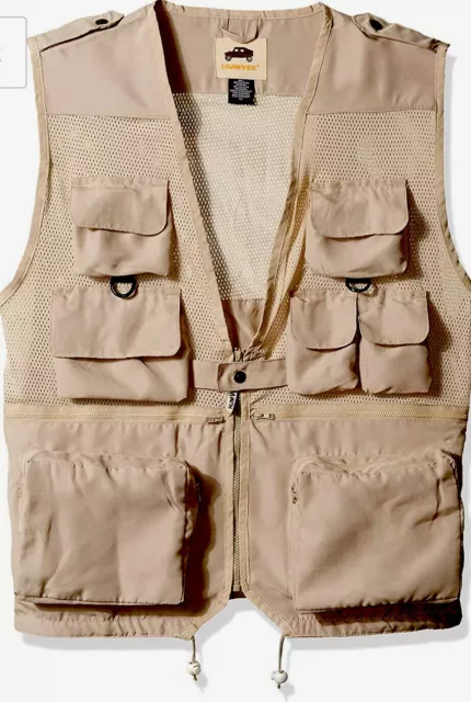 HUMVEE Combat Vest Khaki Photography,Fishing,Birding,Safari Size: XL NWT 3