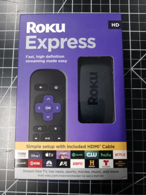 Roku Express HD Streaming Device with HighSpeed HDMI Cable Standard Remote NIB