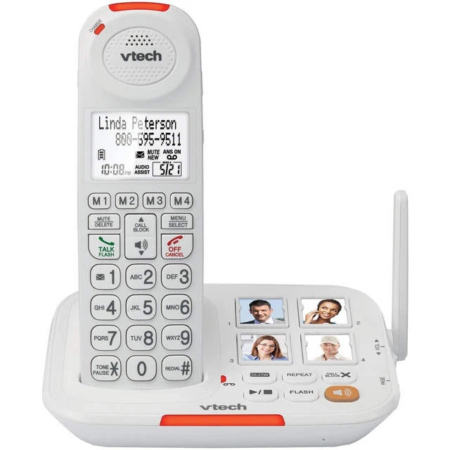 Vtech VTSN5127 Amplified Cordless Answering System with Big Buttons & Display