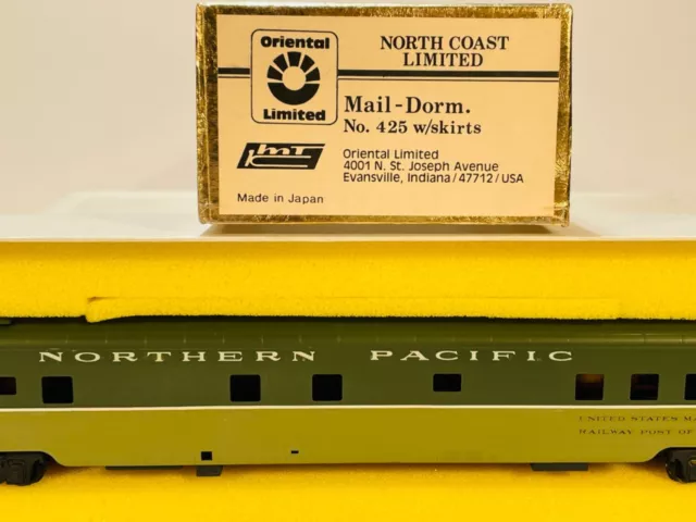 1970s NOS Oriental LTD KMT HO Brass Painted NP North Coast Ltd Mail Dorm Car