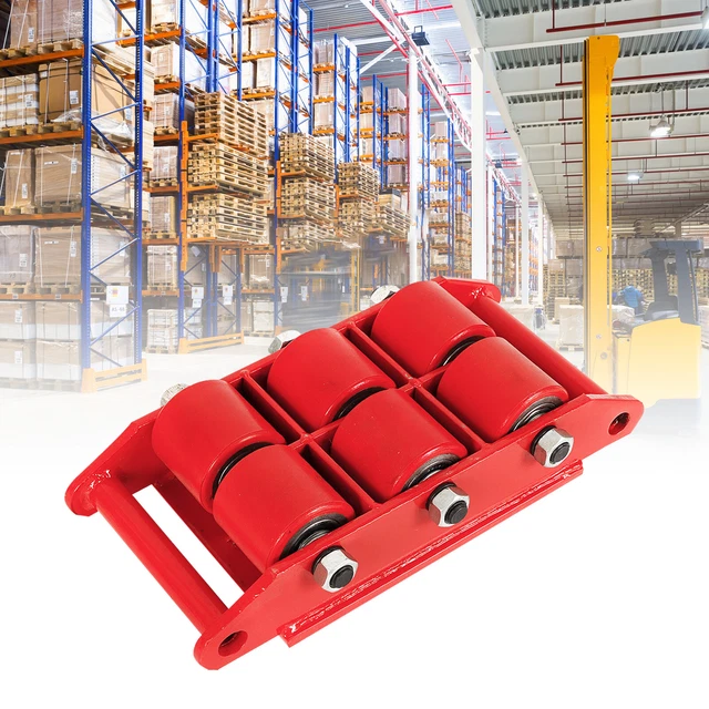 8Ton 6 Rollers Heavy Duty Dolly Skate Machinery Machine Roller Mover Cargo