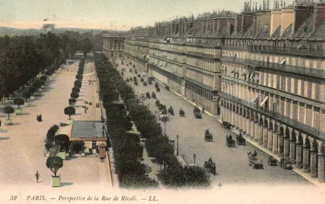 Vintage Postcard 1908 Perspective De La Rue De Rivoli Paris France