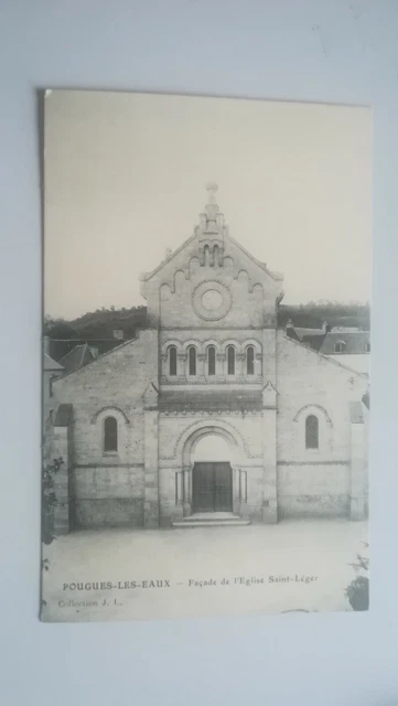CPA - 58 NEVERS - Pougues-les-Eaux - Façade de l'Eglise de Saint-Léger