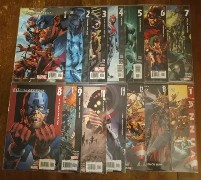 THE ULTIMATES 1-13 Vol 2 Complete + Annual Marvel Lot of 14 comic books