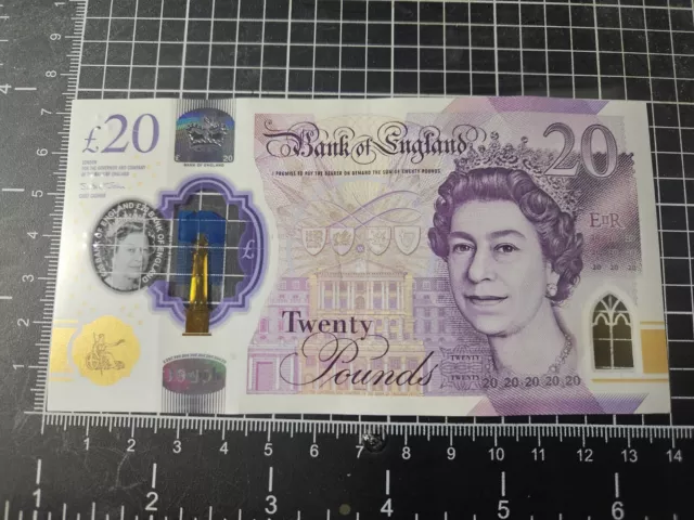 Bank of England 20 Pounds Polymer Note 2018 United Kingdom Queen Elizabeth II