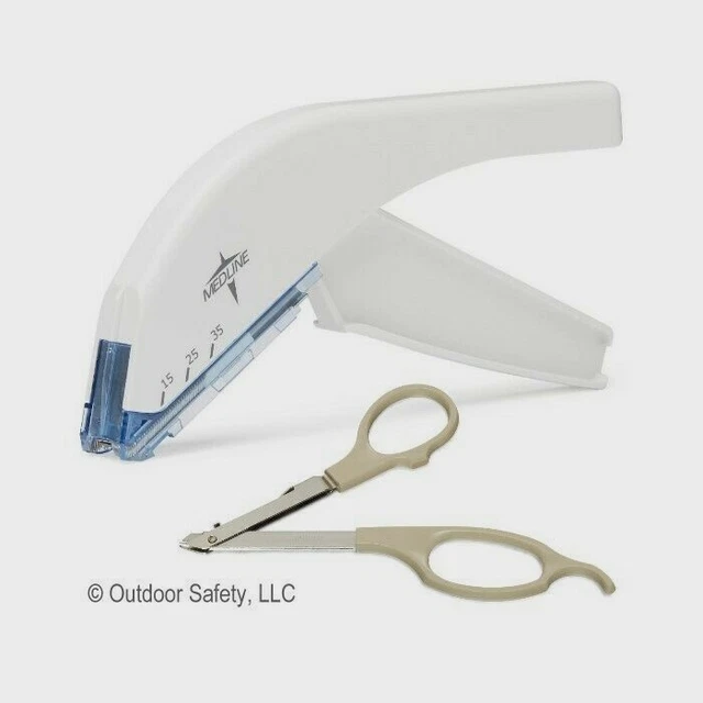 SKIN STAPLER & Staple Remover w/ InstructionsSterile, 35W Human or Vet