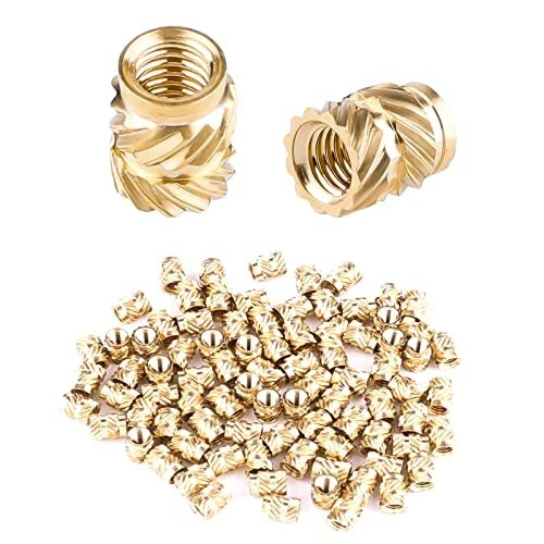 100pcs 3d Printing Brass Nuts M3 Threaded Insert Knurled Brass Nuts Female Threa