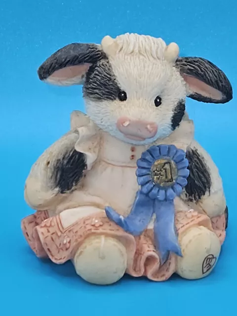 1998 Mary's Moo Moos " Cream Of The Crop " Resin Figurine. #628859