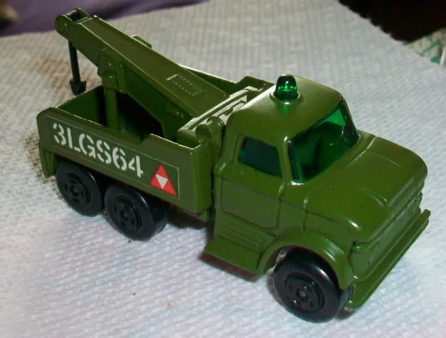 Matchbox Ford 71 green Wreck truck Military Army Tow Truck superfast  3LGS64