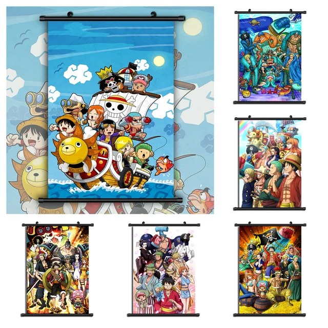 ONE PIECE LUFFY Zoro Nami Chopper HD Canva Wall Poster Scroll Room