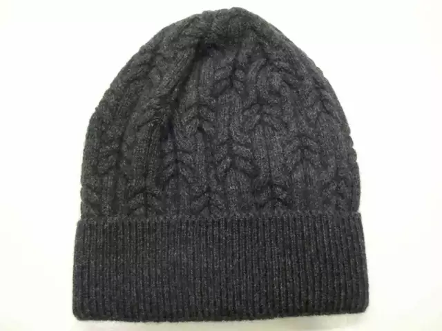 Unisex Merino Wool Blend Cable Knit Winter Hat - Plain