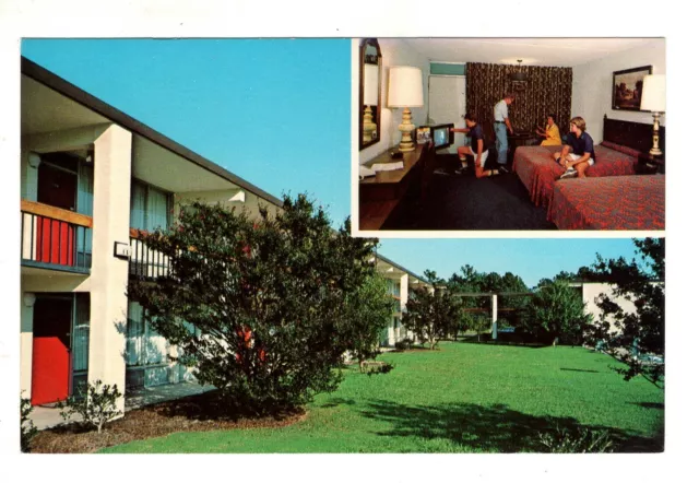 Quality Inn Florence South Carolina SC 1970s Motel Room TV On Vintage Postcard