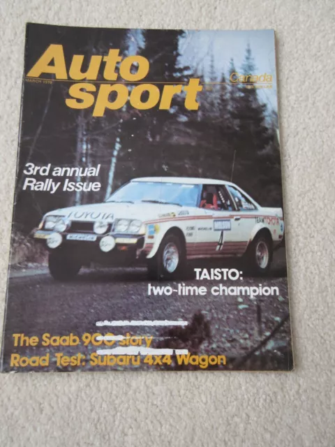 1979 Auto Sport Canada. Saab 900. Subaru. Molson Car Rally Series. G.villeneuve