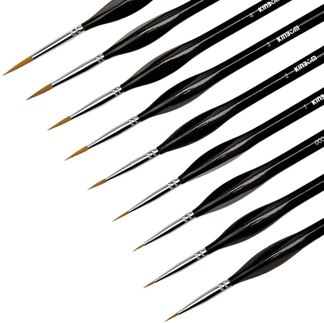 Set pennelli per Acrilico, Acquerello, Olio, Pittura in Scala Modello, 9 PZ