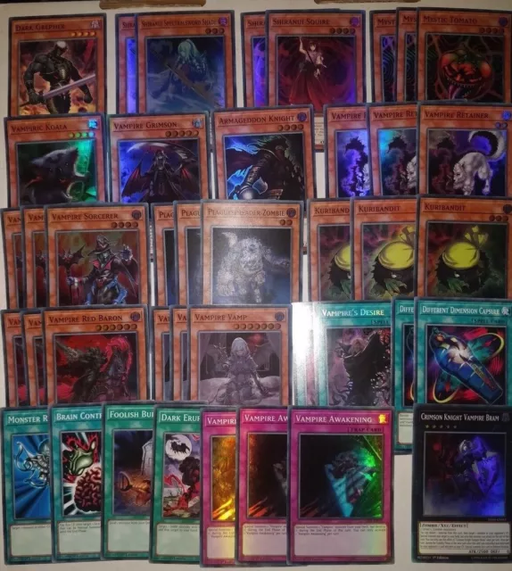 Yugioh Dark Zombie Vampire Deck Ready To Play 41 Cards 40 Main 1 Extra