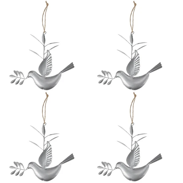 4x Wand Montiert Vogel Dekor Dekorative Gefälschte Tauben