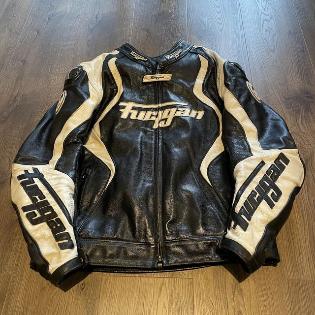 Furygan Blouson Cuir Moto Vintage Homme Occasion Vieux Blouson