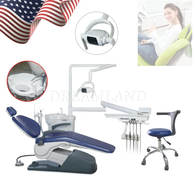 Dental Chair Leather Computer Controlled 110V Unit Handpiece US Warehouse