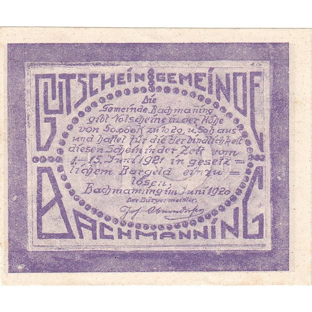 [#287963] Austria, Bachmanning, 10 Heller, paysage 1921-06-15, UNC, Mehl:FS 72,