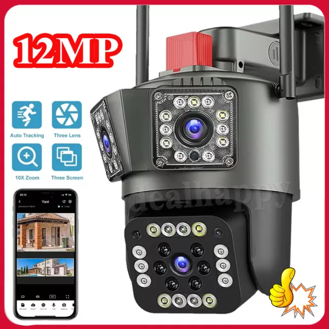 12MP 6K WIFI IP Kamera Automatische Überwachungskamera PTZ Outdoor 8X ZOOM Alert