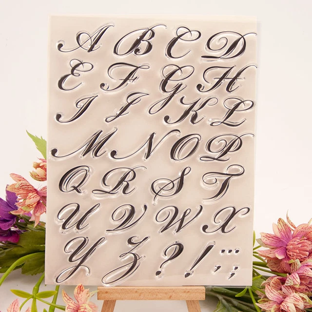 Letters Alphabet Silicone Clear Stamp Scrapbooking Embossing Card Album Craft