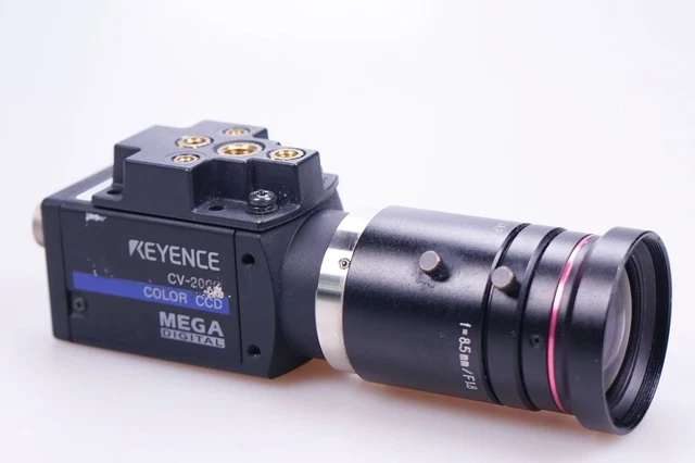 KEYENCE CV-200C NUMÉRIQUE 2 millions de pixels Caméra couleur+Lentille ...
