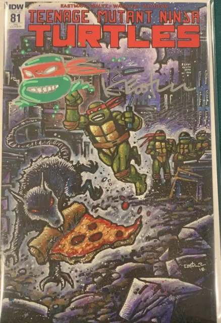 Teenage Mutant Ninja Turtles #81 Signed and Color Remarque by Kevin Eastman COA