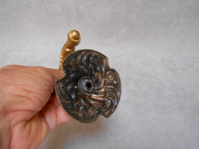 French Vintage BRONZE Coat hat rack  HANGER HOOK 6