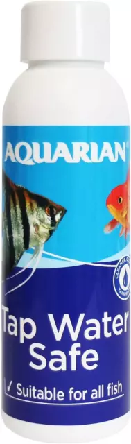 AQUARIAN TAP WATER SAFE, Aquarium Water Conditioner, 118 ml Bottle,White
