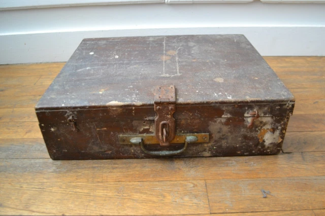 Mallette De Voyage D'affaires Vintage Samsonite Rigide Marron Avec 2 Clés - Occasion Très Bon état