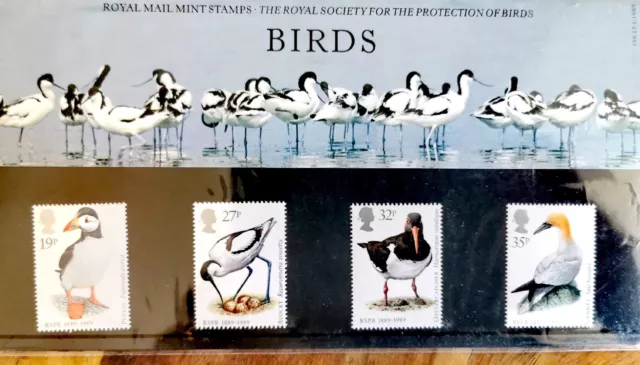 1989 Royal Mail Presentation Pack R S P B Birds Mint Decimal Stamps Pack No 196