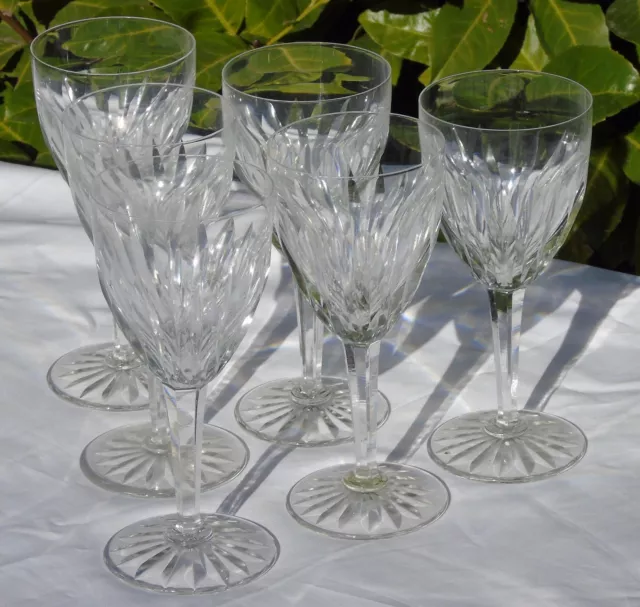 Cristallerie de Lorraine Lemberg - Service de 6 verres à eau en cristal taillé