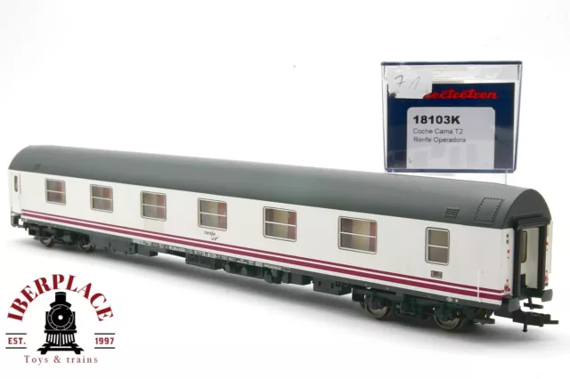 1:87 DC Electrotren NEW 18103K Coche cama vagón pasajeros T2 RENFE R.N H0 Escala